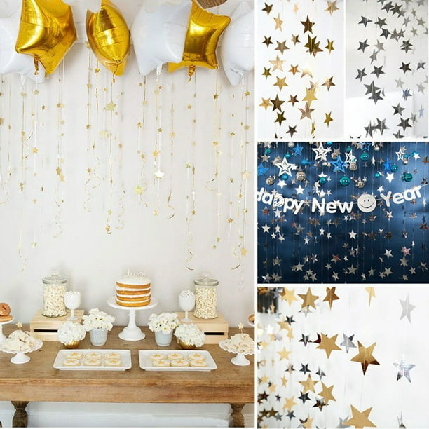Details about  / 4M Star CirclE Paper Garland Bunting Home Wedding Party Banner Hanging Decor